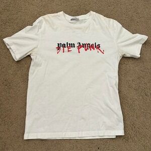 Authentic Palm Angels x Playboi Carti "Die Punk" white tee